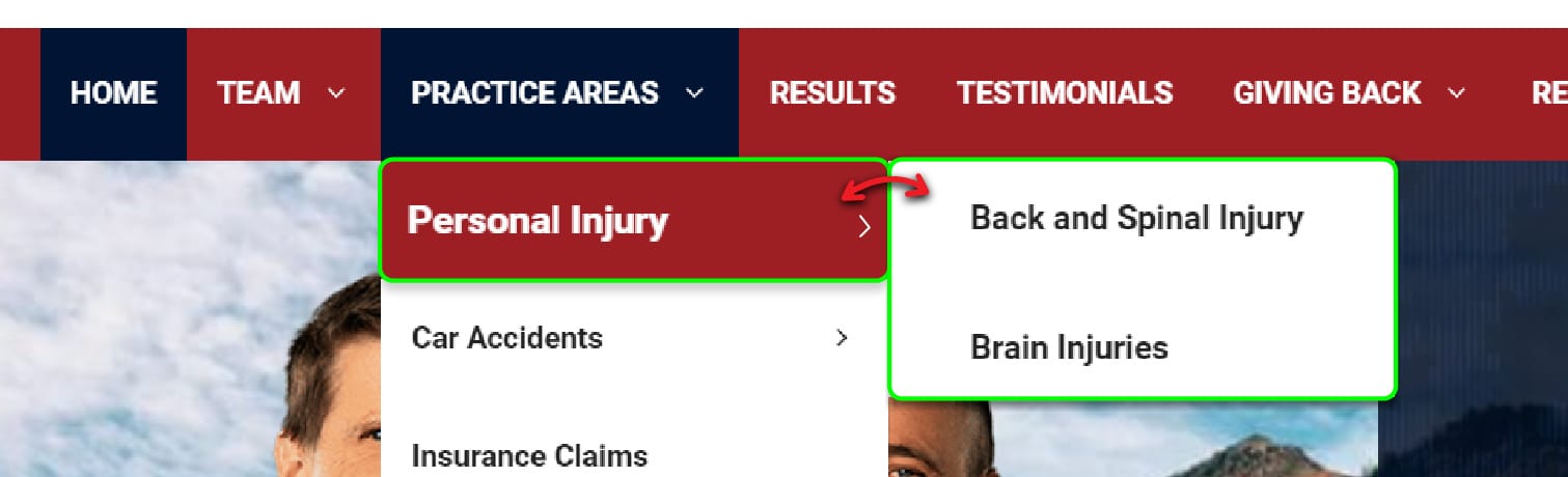 Back and Spinal Injury is part of the service Personal Injury